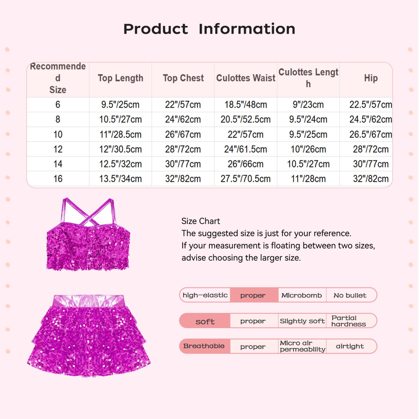 Freebily Justaucorps Gymnastique Ballet Enfant Fille Ensemble Tenue Danse Jazz Disco Haut et Jupe Short Danse Moderne Performance