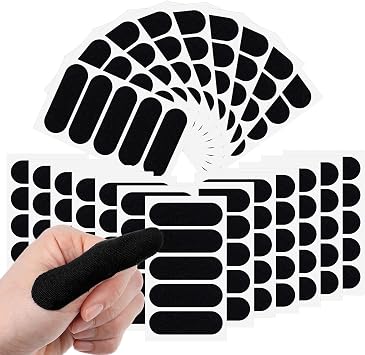 Grevosea 110 PCS Bowling Thumb Tapes, Bowling Ball Finger Inserts Finger Tape Breathable Bowlers Tape Protector for Men Women Exercise Sport Bowling Accessories, No Residue (Black)