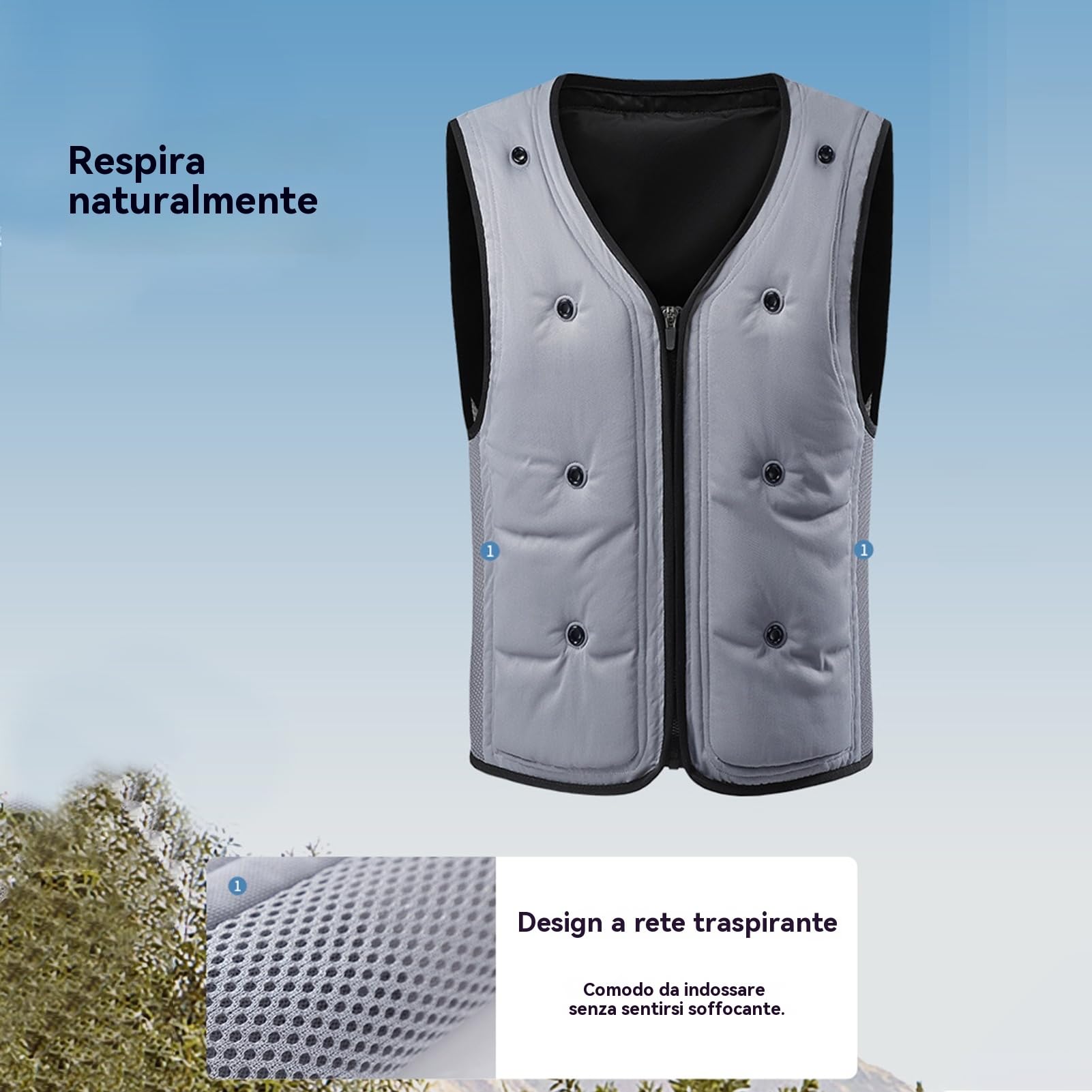 Generico Chaleco refrescante para hombre | Ropa refrescante para climas cálidos y comodidad de verano – Vestido unisex reutilizable para deporte, ciclismo, correr, actividades al aire libre, pesca
