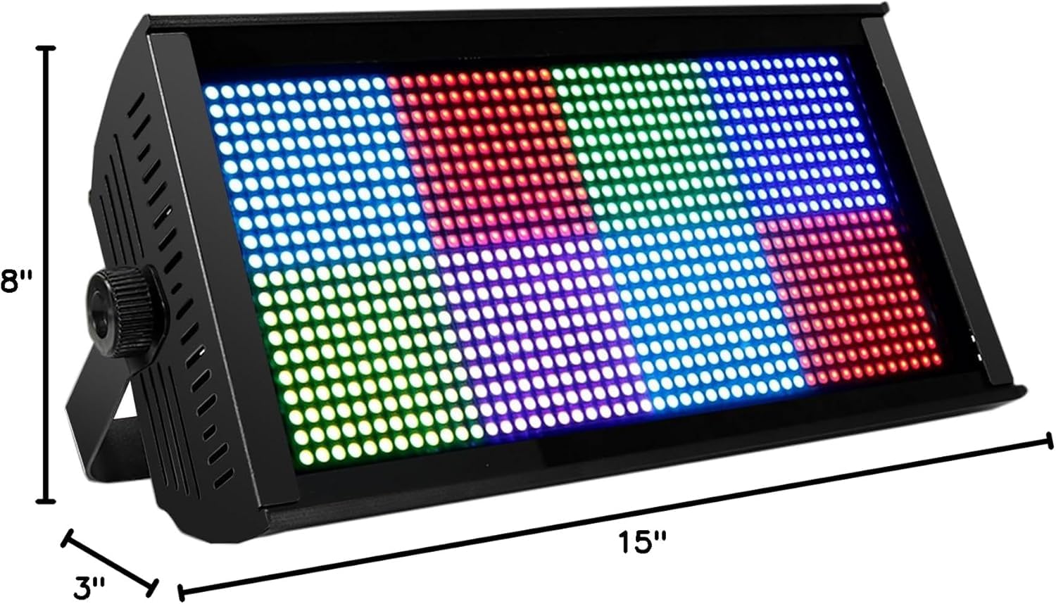 SHEHDS Fase Strobe Light Wash LED 200W RGB Marquee (8 segmenti) Uplights DMX512 Metal Housing DJ Light