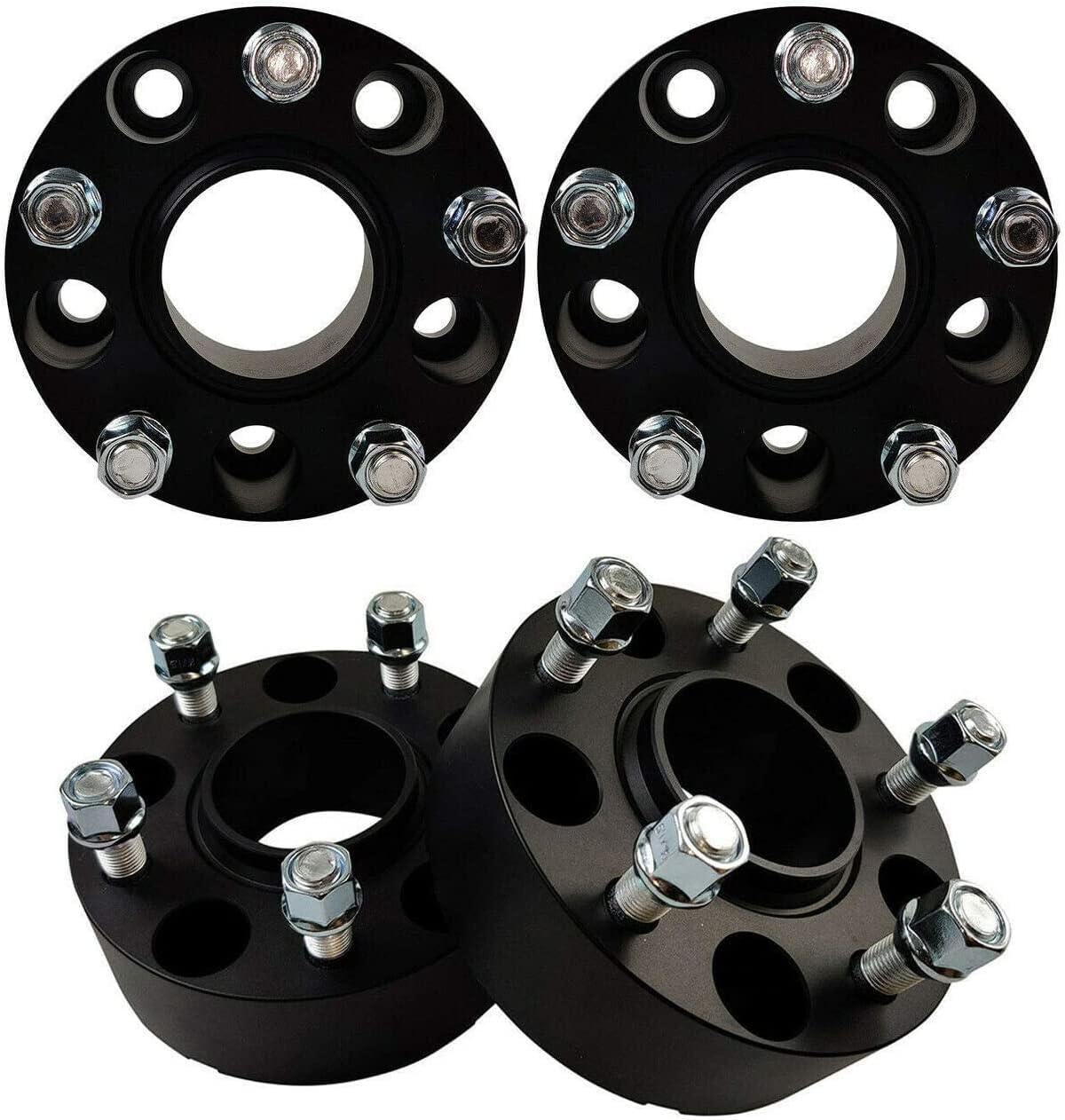 American Automotive 2pc 2 inch 5 x 5" Wheel Spacers (71.5mm Center Bore, M14x1.5 Studs) fits 2018+ Wrangler JL (5x127mm)