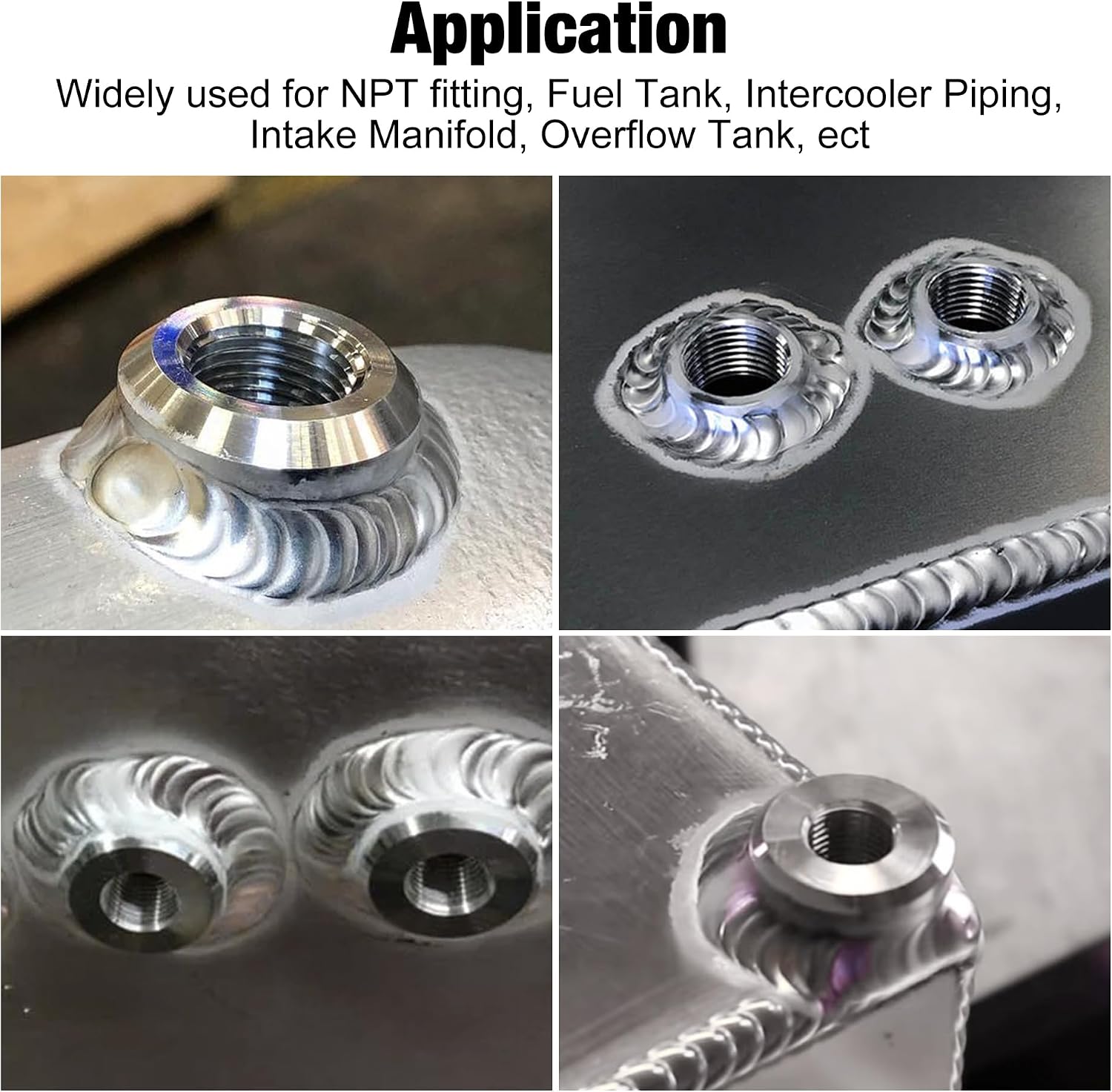 EVIL ENERGY 1/2" NPT Female Weld on Bung Fitting Aluminum 2PCS