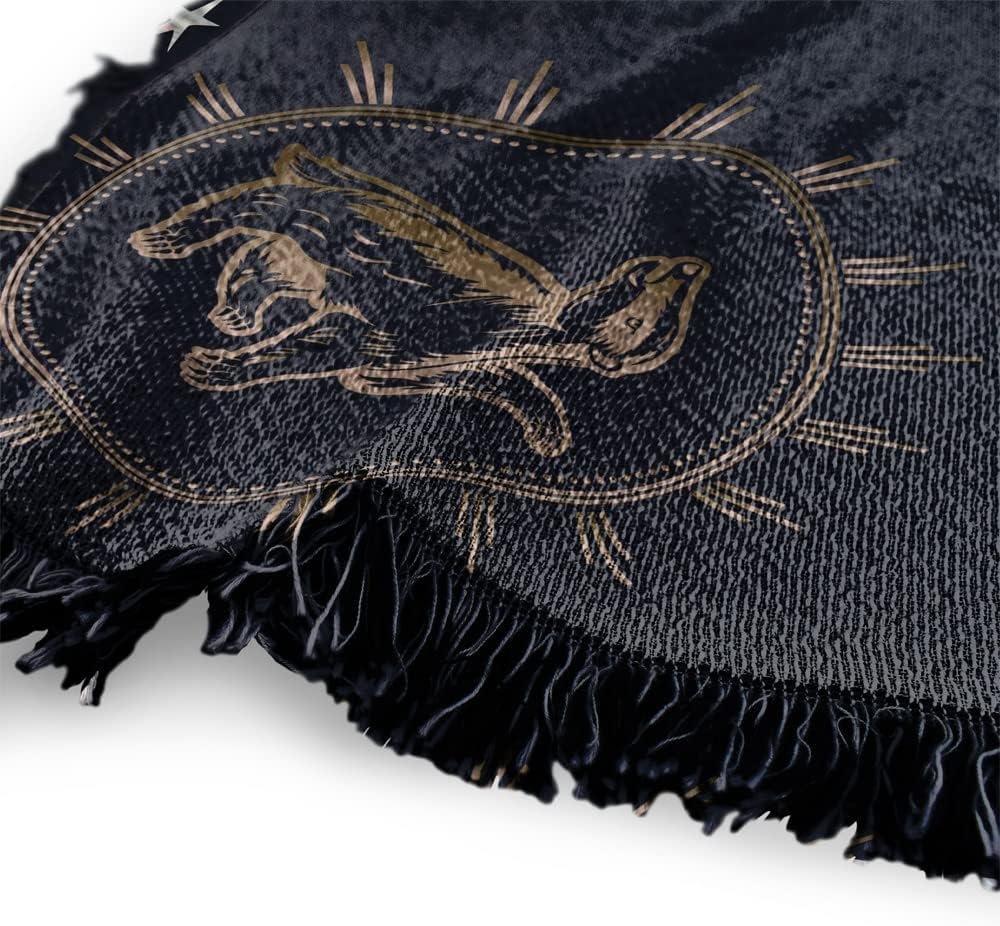 Harry Potter Blanket, 50"x60" Starry Hogwarts Woven Tapestry Cotton Blend Fringed Throw Blanket