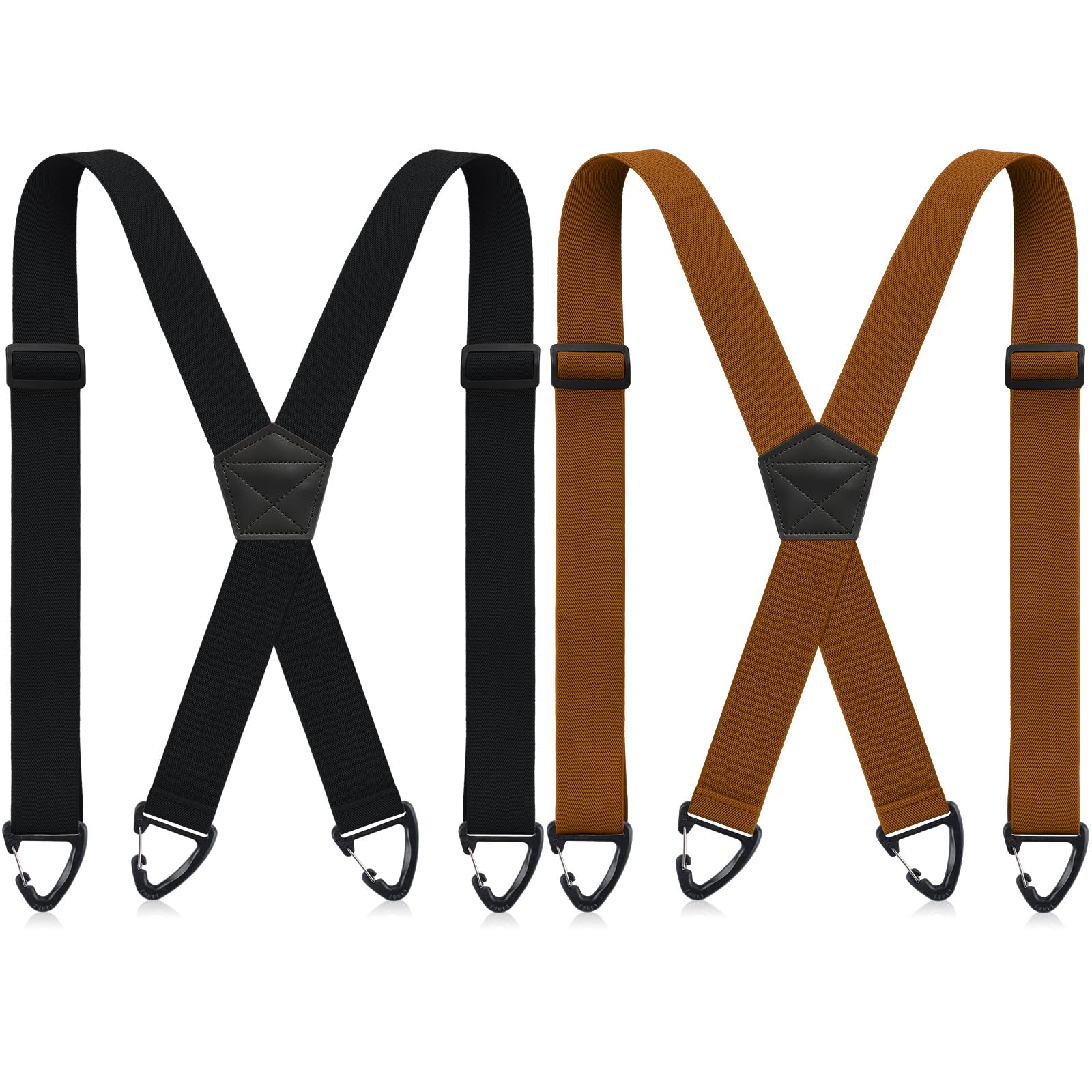 Janmercy 2 Pcs X Back Hidden Suspenders for Men