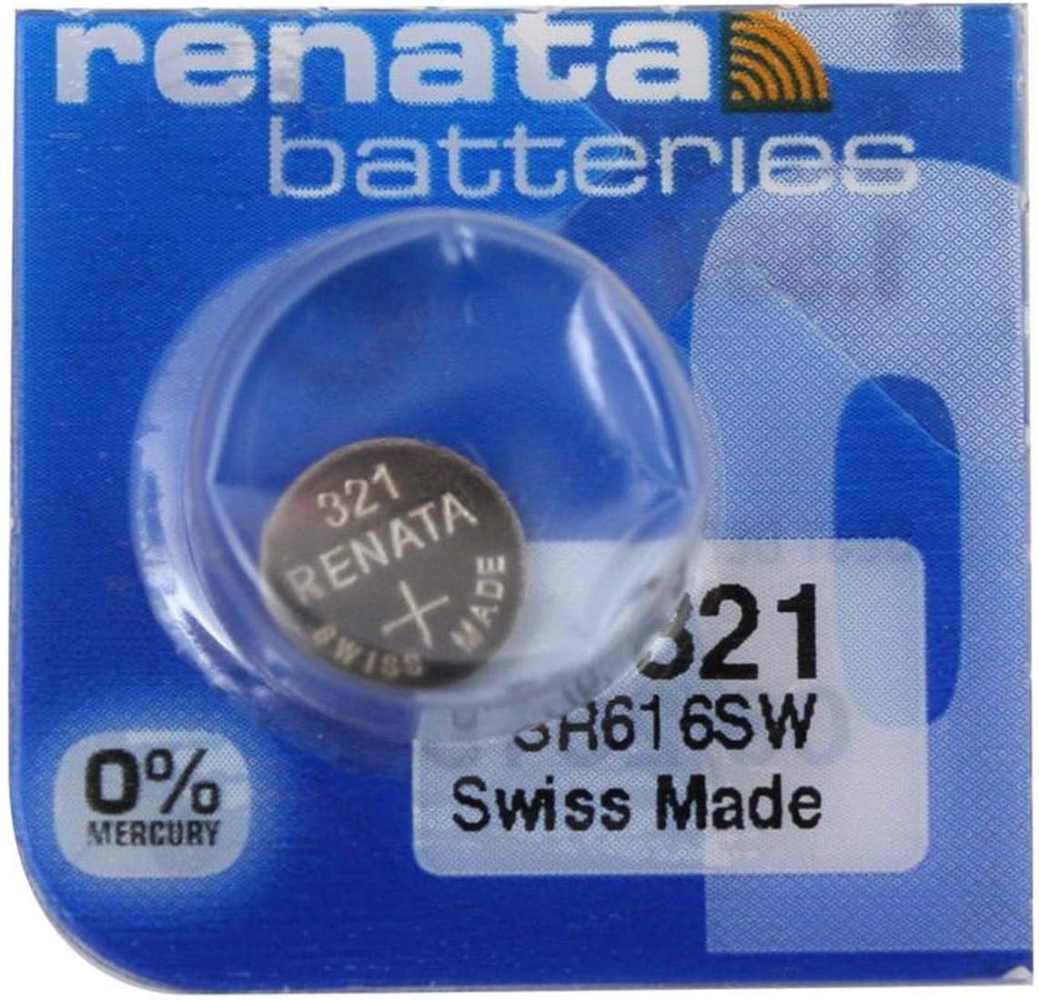 Renata 321 Mercury Free SR616SW 1.55v Silver Oxide Watch Battery