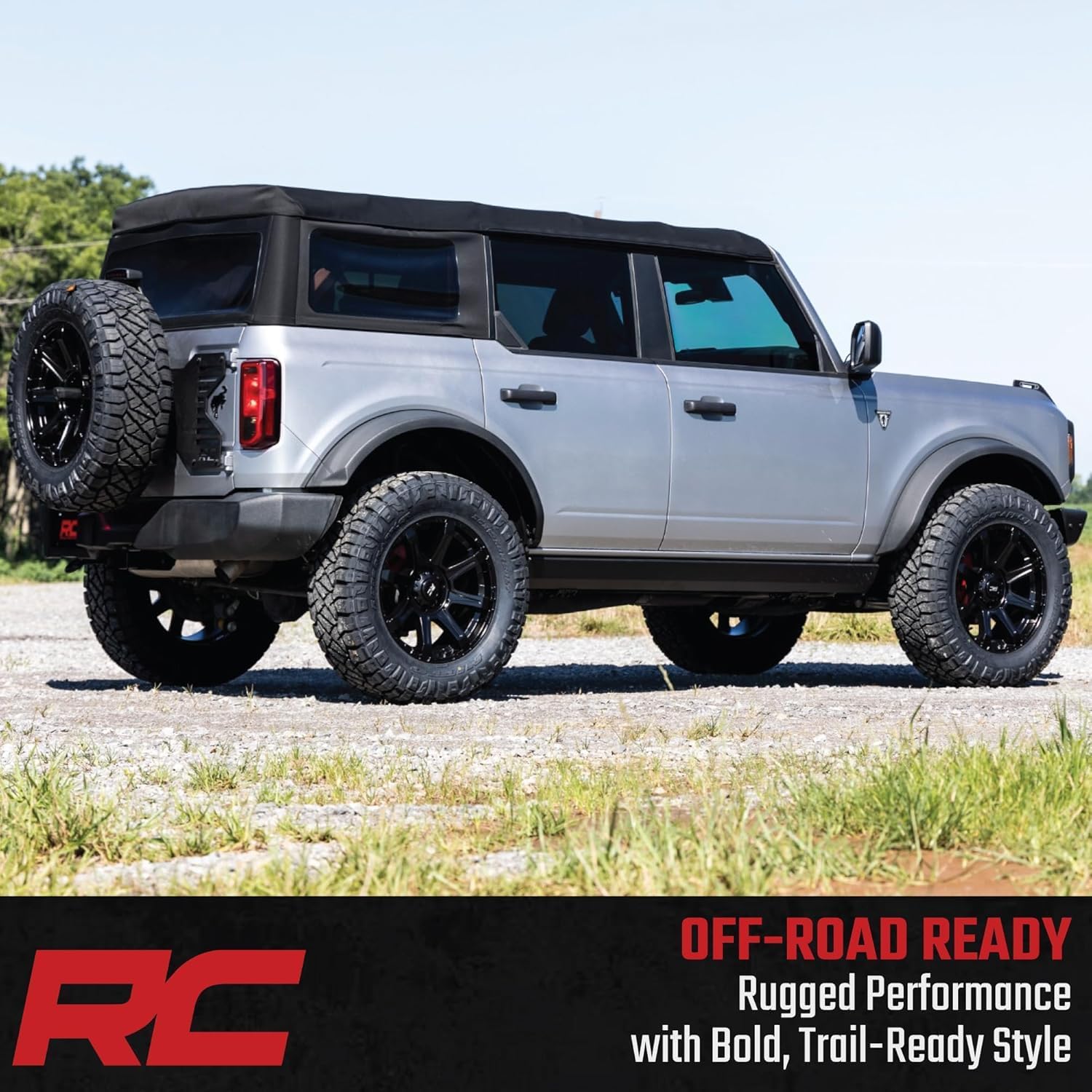Rough Country 81 Series 20x10 Wheel - 6x5.5" Bolt Pattern, 25mm Offset, One-Piece Aluminum, Semi-Gloss Black Off-Road RIm for Trucks, Jeeps, SUV