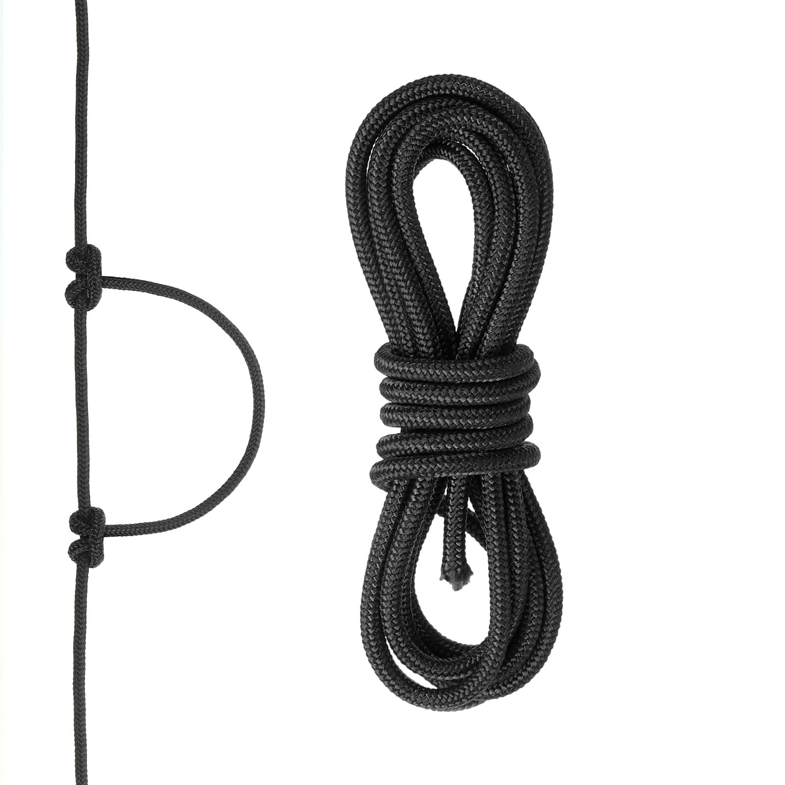 sourcing map 10 Feet Archery D Loop Rope String Nocking Loop Rope Serving Thread Release Material for Compound Archery Bowstring(Black)