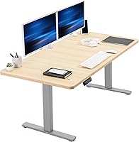 Vista 157 de VIVO DESK-KIT-1B7N-36 - Escritorio eléctrico de pie rústico de 71 x 36 pulgadas, ajuste de altura de memoria, serie 1B, marco negro con parte