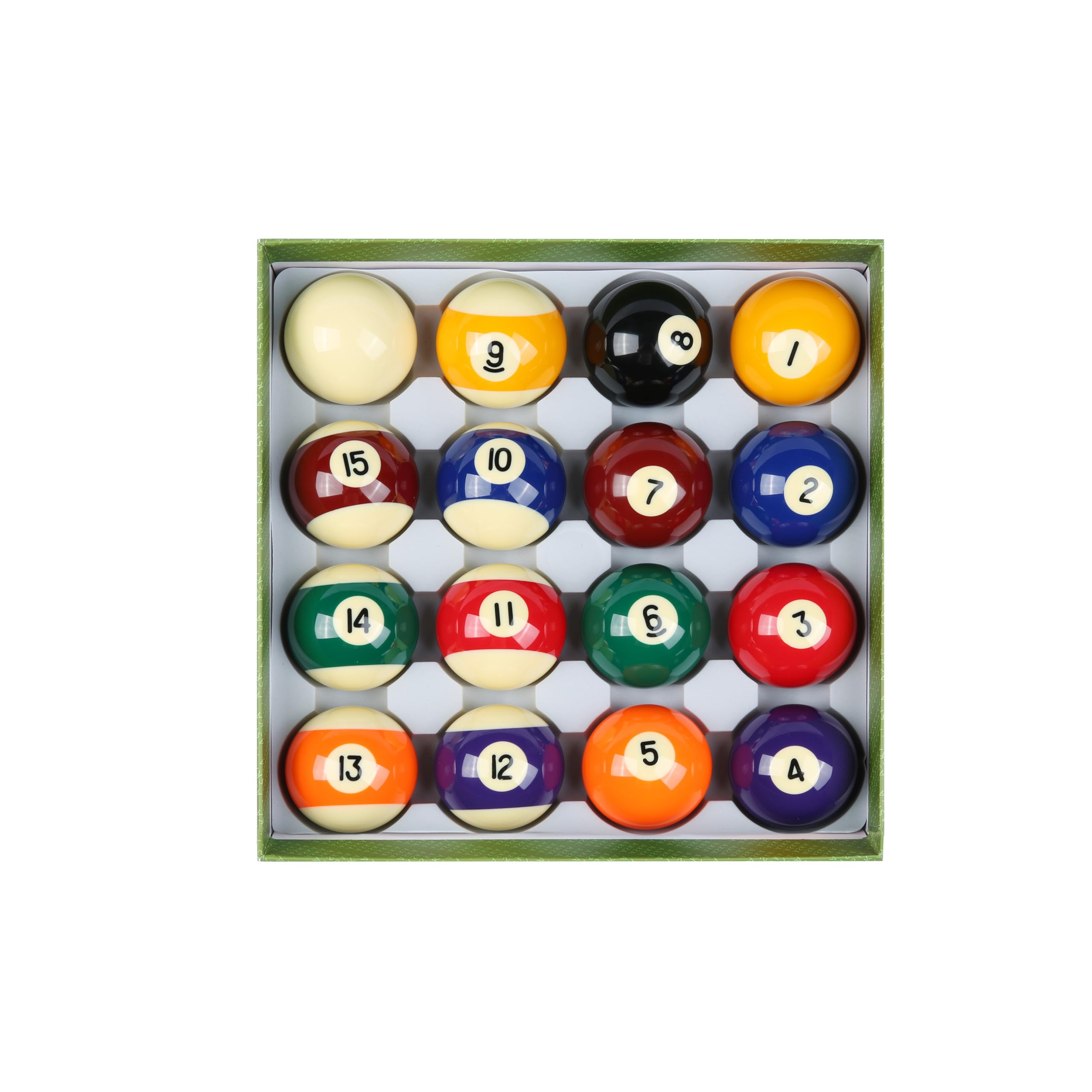 ASKA Billiards Pool Boston Numbered Balls Set 2-1/16 inch (52mm) /Smaller Than Regular Size/16 Balls Including a Cue Ball