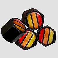 Vista 7 de TACTILIAN Tapones de vástago de válvula de neumático rojos para válvula de neumático Dodge, paquete de 4 Tapones de válvula de neumático