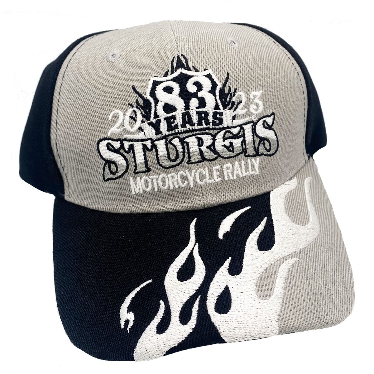 Biker Life Clothing 2023 Sturgis Motorcycle Rally Chrome Flame Hat ONE Color