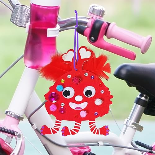 Miniatura 3 de Winlyn 24 juegos de adornos de monstruo de corazón, decoración de San Valentín, kits de manualidades de monstruo de corazón, juegos de arte de