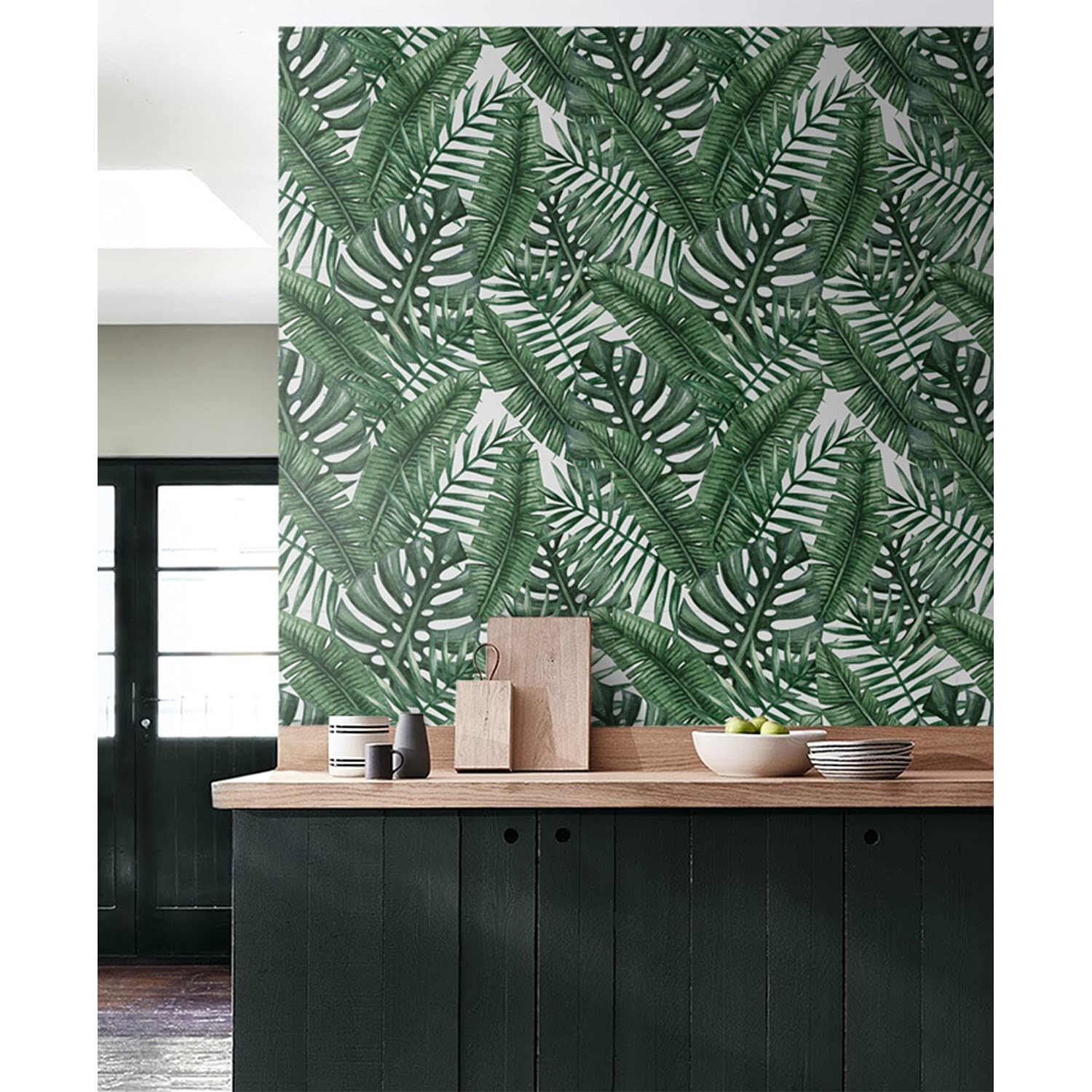 Papier peint tropical Coloray 250x104 cm en latex pour salon et cuisine