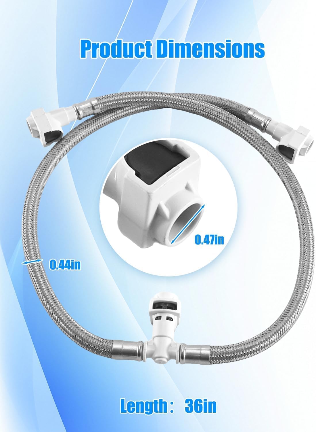 114299 Replacement Hose Kit Compatible with Moen Widespread Bathroom Sink Faucet, Bathroom Faucet Hose with Quick-connect Adapters