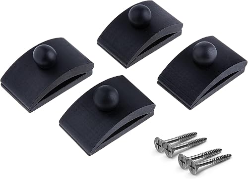 Classy Clamps Wooden Quilt Wall Hangers – 4 Large Clips (Black) and Screws for Wall Hangings - Tapestry/Quilt Hangers Clips for Hanging/Quilts Rack