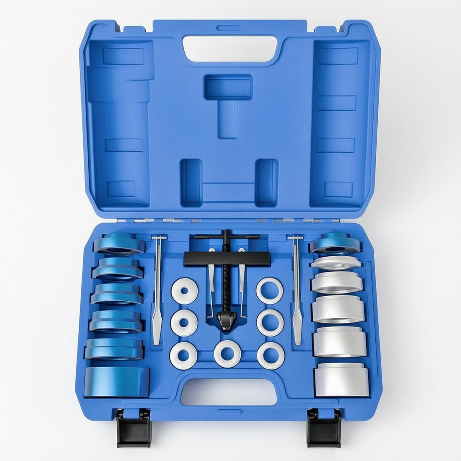 Instalador de Sello de Motor Kit Instalador de Reten Eje Cigüeñal Herramienta de Montaje con Barra Presión Uniforme Acero 45 con Caja Rígida Adecuado