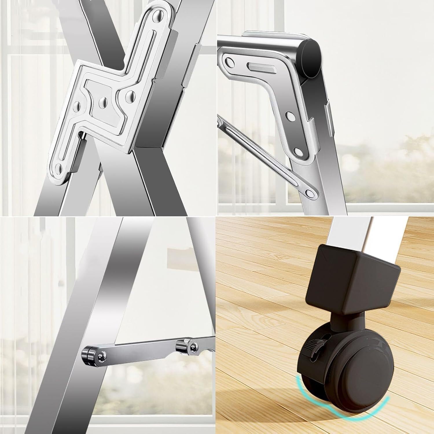 Heavy Duty 94in Stainless Steel Clothes Drying Rack - Foldable Space-Saving Laundry Airer for Indoor/Outdoor Use, Portable Garment Rack for Patio & Balcony(79in)