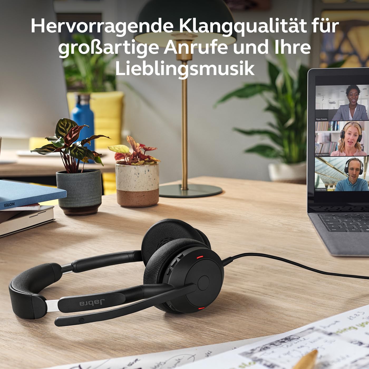 Jabra Evolve2 50 - USB-A/USB-C - schnurgebundenes Dual Headset Zertifiziert für Microsoft Teams