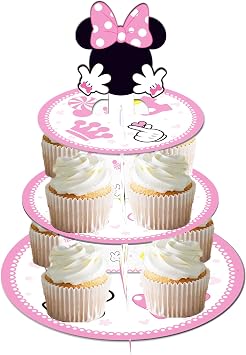 Large 3-Tier Cartoon Mouse Cupcake Stand Girl Birthday Party Decorations