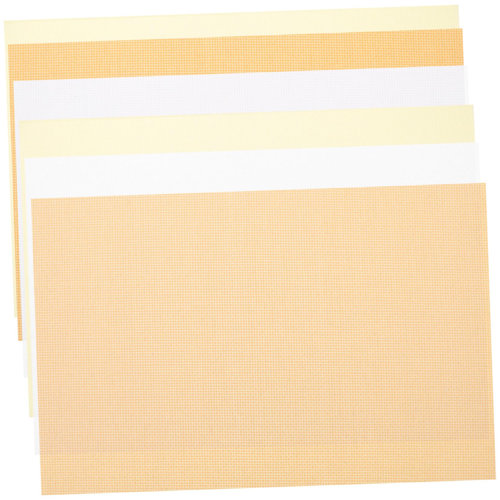 Gogogmee Cross Stitch Cloth 6 Sheets Embroidery Fabric Gridding Linen Needlework Heat Wrinkle Resistant Perfect for DIY Craft