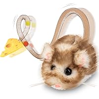 Migipaws Giocattolo interattivo per gatti, topolino elettrico con coda che si muove