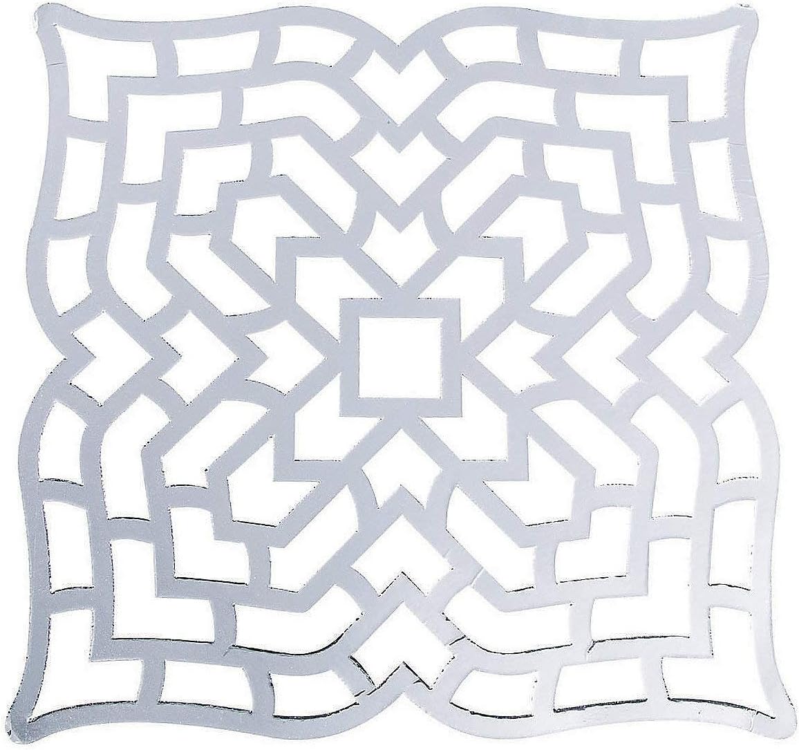 Silver FOIL CARDSTOCK PLACEMAT 24PC - Party Supplies - 24 Pieces