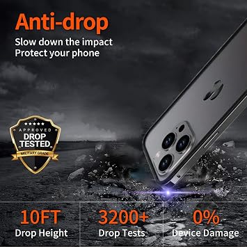 Aluminum Frame for iPhone 15 Pro MAX Metal Bumper Frame Slim Hard Case Cover Metal Frame with Soft Inner Bumper Raised Edge Protection Gray Titanium for iPhone 15 Pro Max