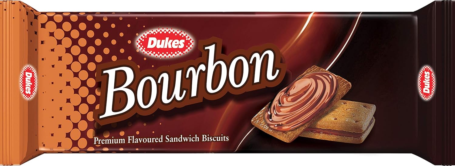 Dukes Bourbon Premium Chocolate Flavoured Sandwich Biscuit (Pack of 8