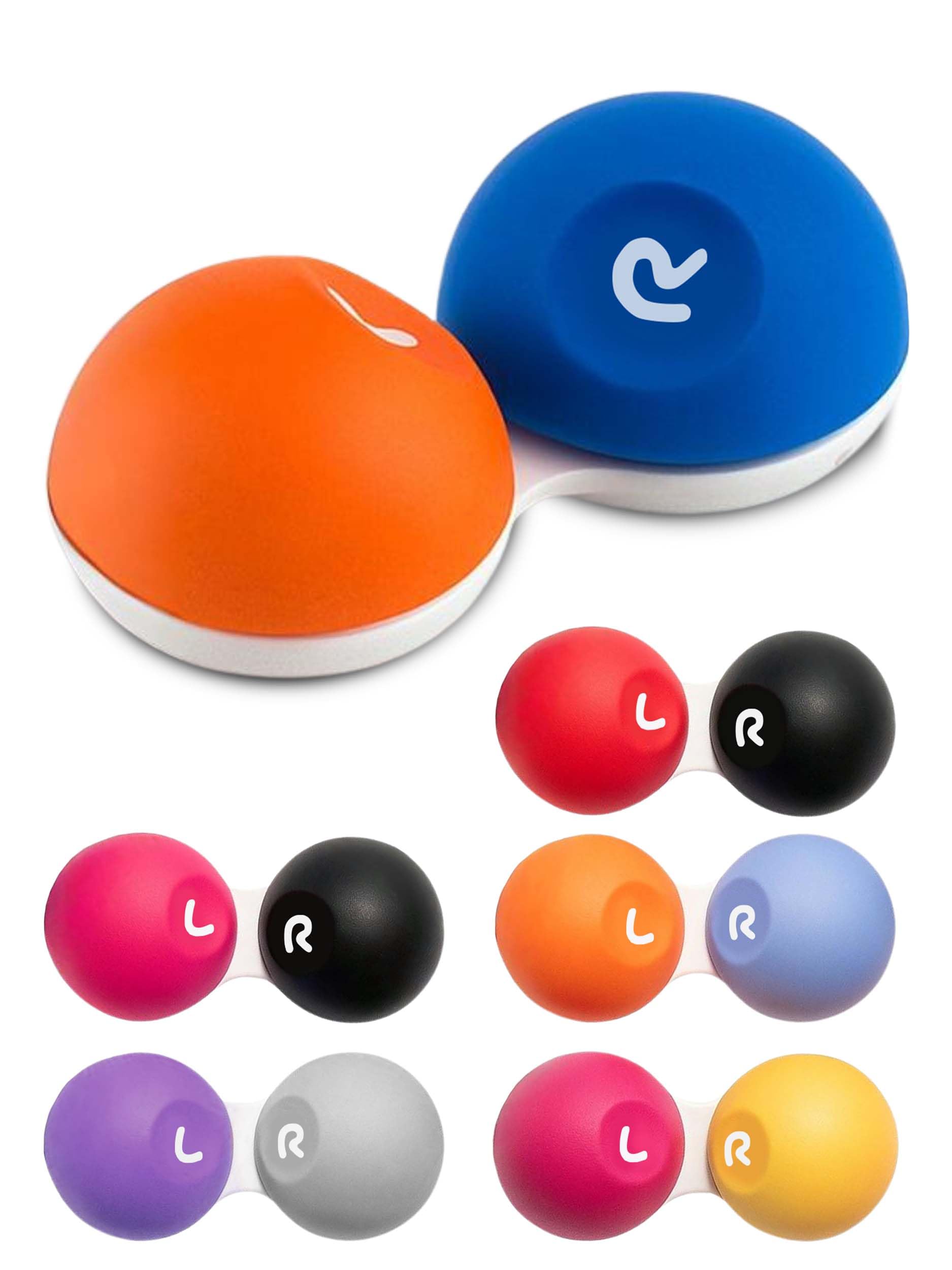 SPORTS WORLD VISION6PC Soft Grip Contact Lens Case with Anti-Slip Rubber Exterior | Screw Top Travel Storage Case for Contact Lens Solution Bulk Buy Box | L and R Marked Lens Containers