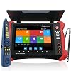 Rsrteng IP Camera Tester with POE, CCTV Tester 8K 32MP 12MP IPC Test Max 90W Power Output POE Camera Test 8MP TVICVIAHDSDICVBS All Features DMM OPM VFL Cable Test WiFi TDR Network HD IO