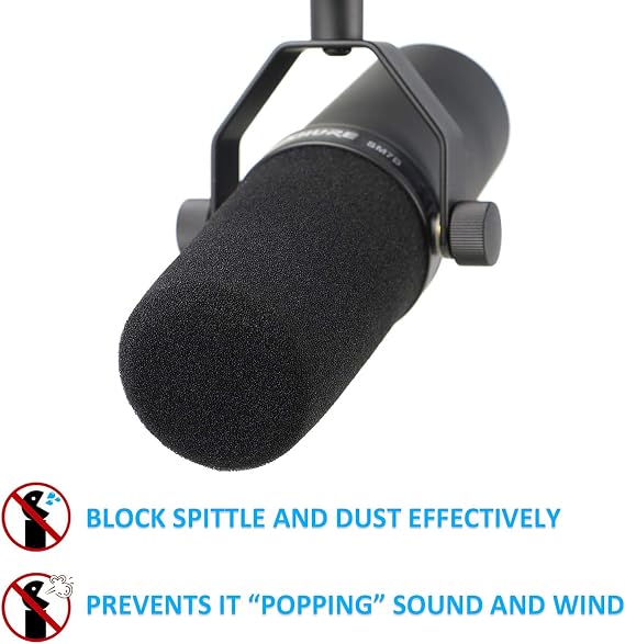 SM7B Pop Filter Foam Cover - Microphone Windscreen Wind Cover Customized Compatible with Shure SM7B Mic to Blocks Out Plosives by YOUSHARES