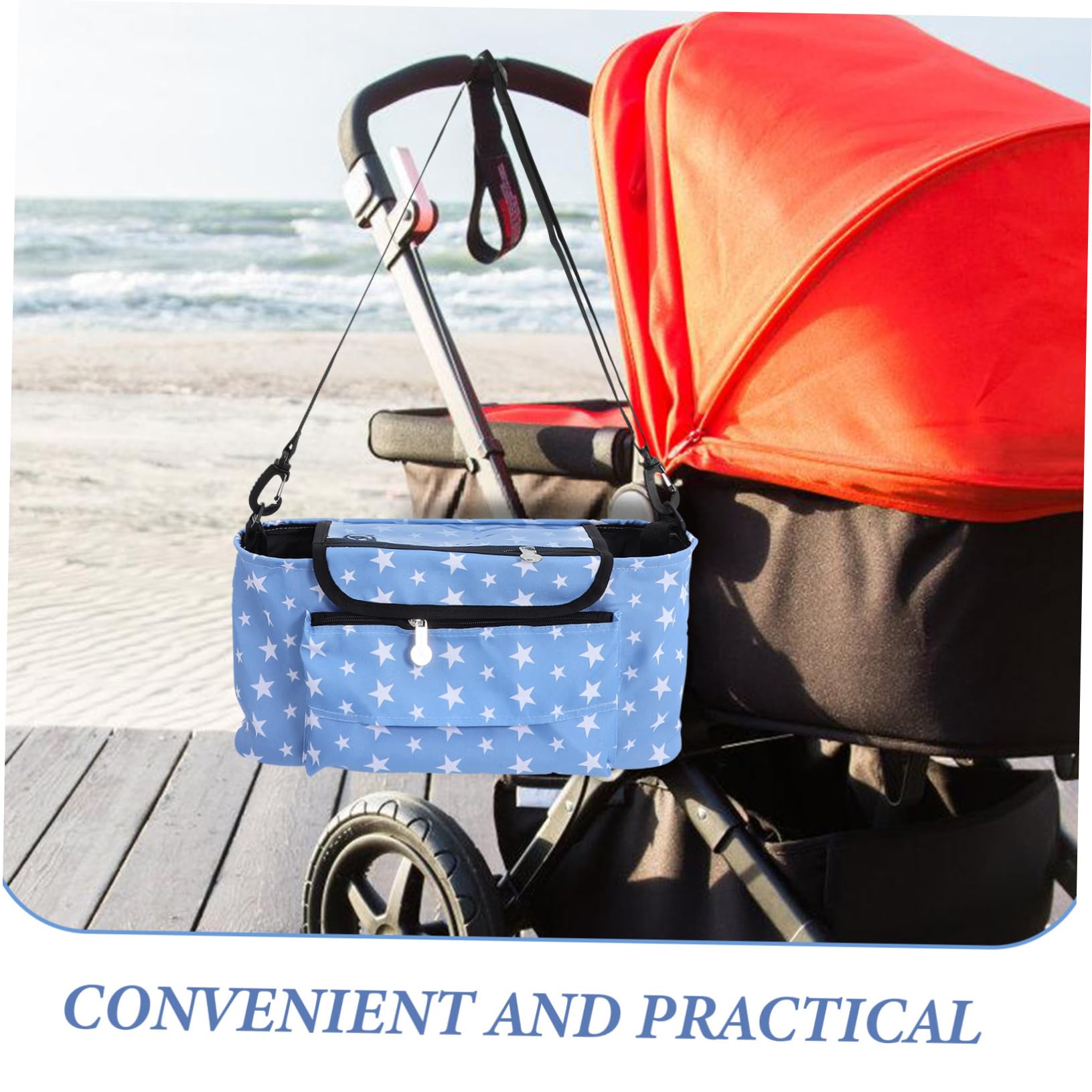 HAPINARY Baby Stroller Bag Shoulder Bag for Baby Bottles Diapers Storage Organizer for Travel Pouch