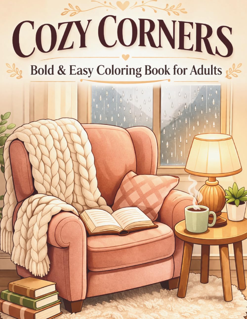 Cozy Corners: Bold & Easy Coloring Book for Adults
