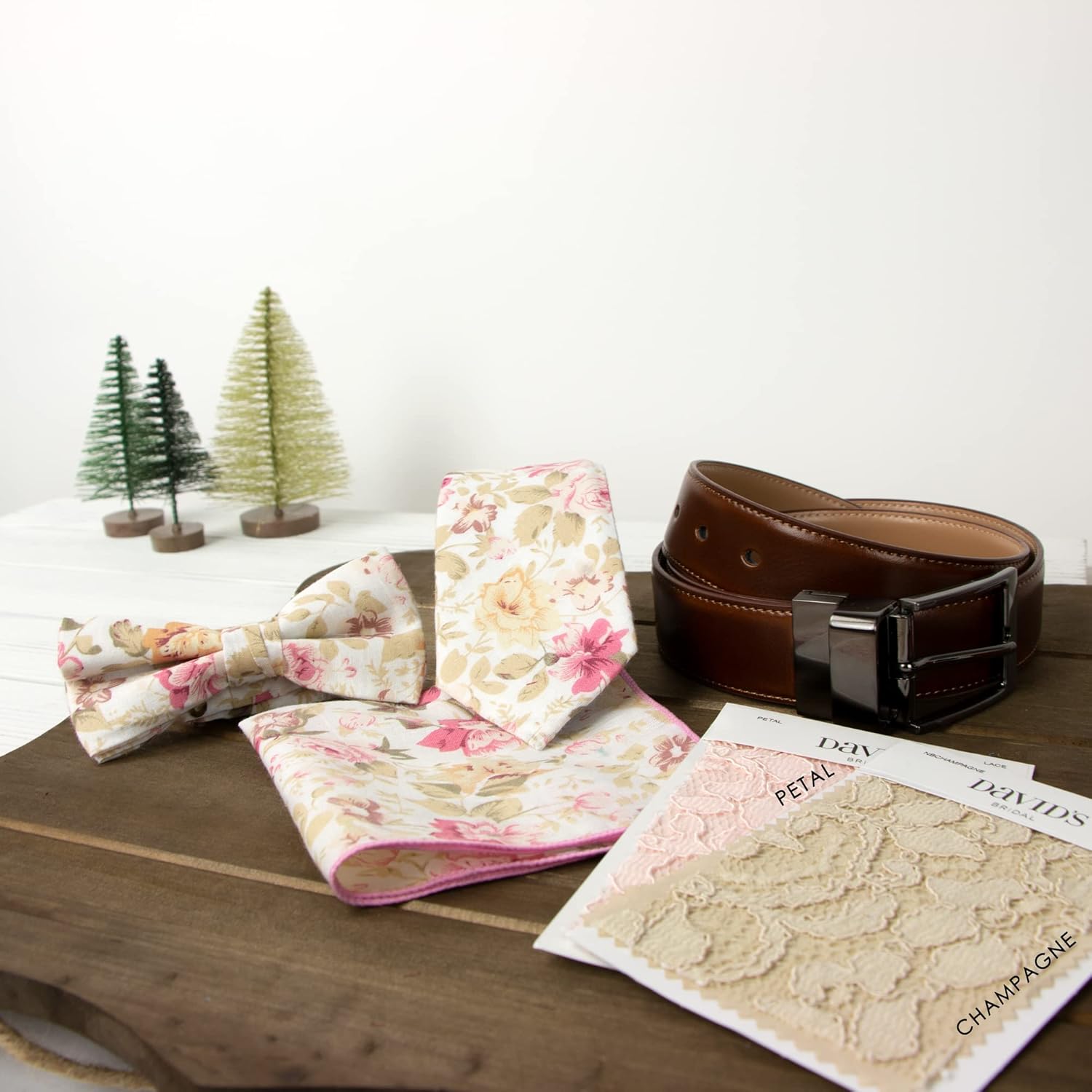 Spring Notion Men's Cotton Printed Floral Skinny Tie - Image 4