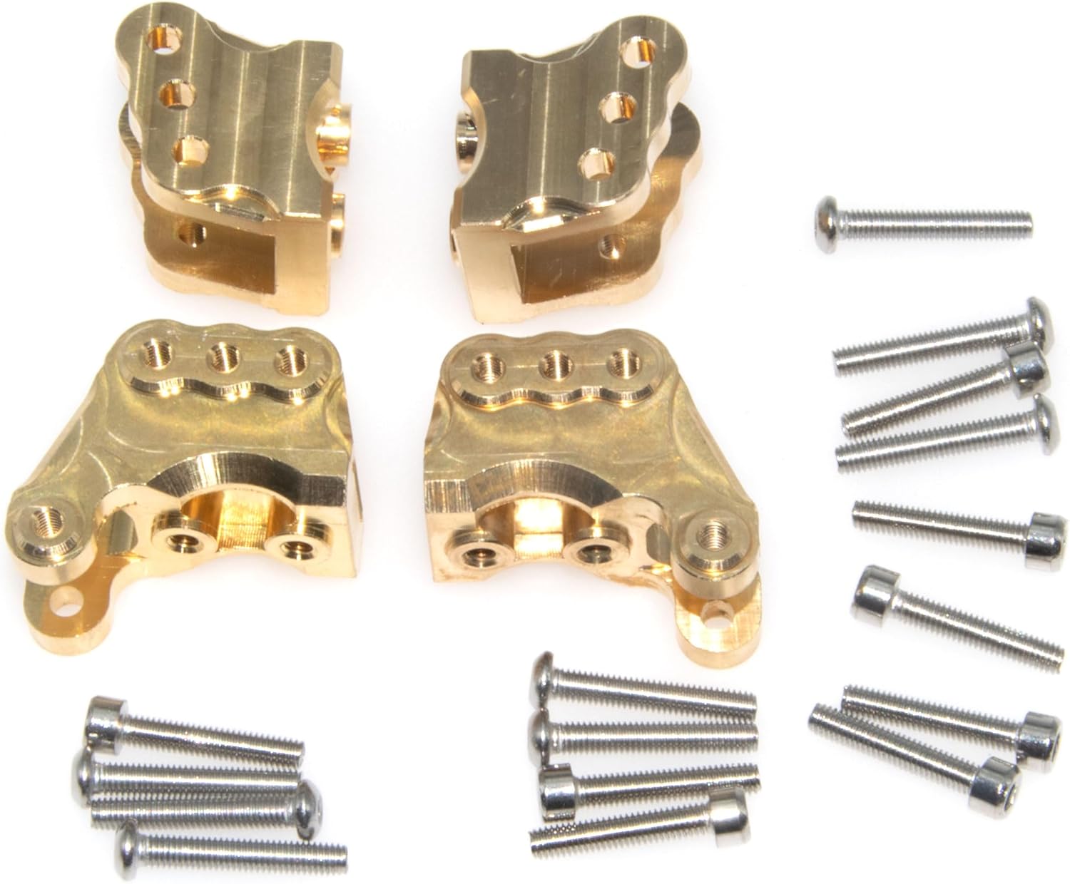 Upgrade for Axial 1/10 RBX10 Ryft 4WD Scale Rock Bouncer Front and Rear Brass Tie Rod Fixed Code Counterweight AXI03005 Crawler Car Part Modification Kits 4Pcs