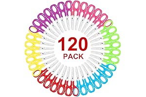 Kids Scissors Bulk, 120 Pack 5" Small Scissors Perfect for Kids 8-12