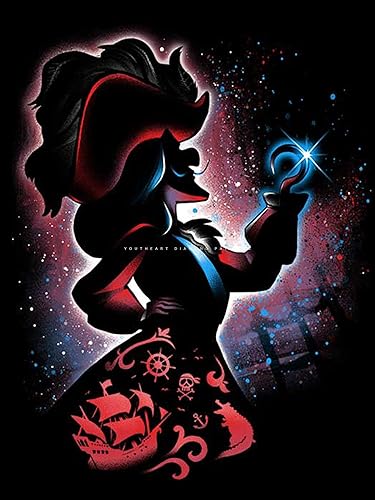 Youtheart Pintura con diamantes Capitán Diamond Art Villain, kit de bordado de punto de cruz de taladro completo 5D, decoración de pared de bricolaje