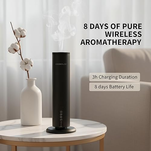 Miniatura 4 de Difusor de aceite esencial inalámbrico y sin agua para el hogar, la oficina y la habitación grande, difusor de aroma de aromaterapia recargable,