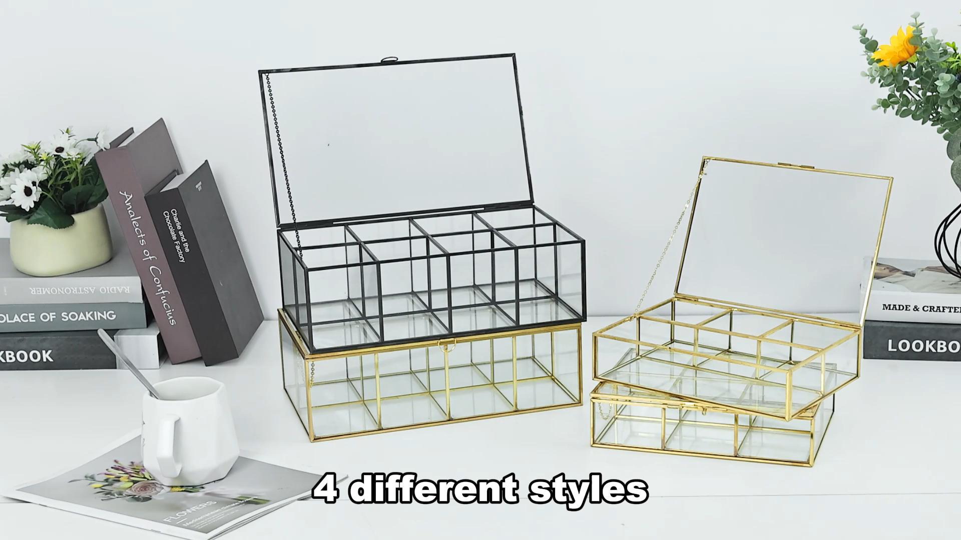 Amazon.com: HighFree Gold Glass Tea Bag Organizer, Tea bag Storage