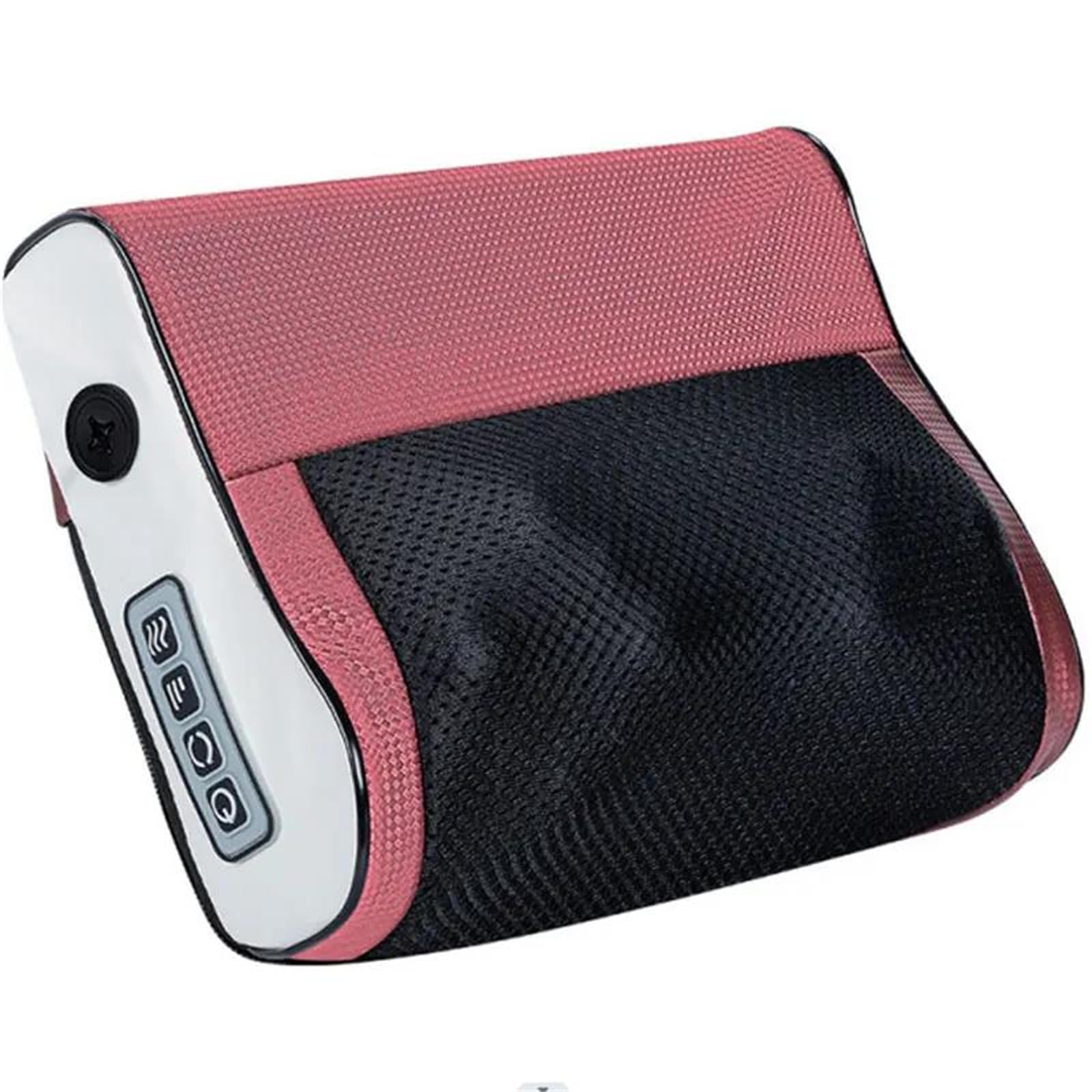 LKHLTBF Multi Functional Neck and Shoulder Massager Household Neck and Back Kneading Tool with Multiple Massager Adjustable Hot Compress Massager,Pink