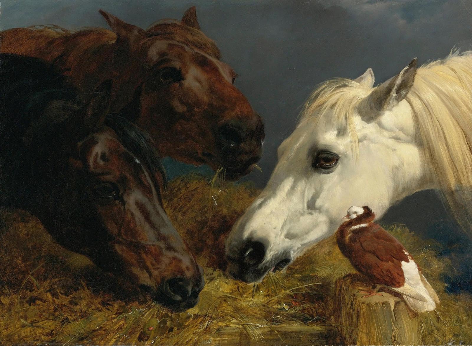 Baibexing Vintage Horse Canvas Painting Wall Art Classic Equestrian & Farm Horse Poster Prints For Rustic Home Decor A3 30X40Cm Unframed