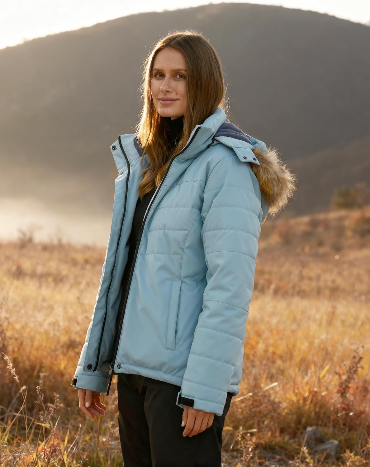 wantdo Women's Waterproof Ski Jacket Hooded Snow Coat Mountain Winter Parka Snowboarding Jackets - Image 7