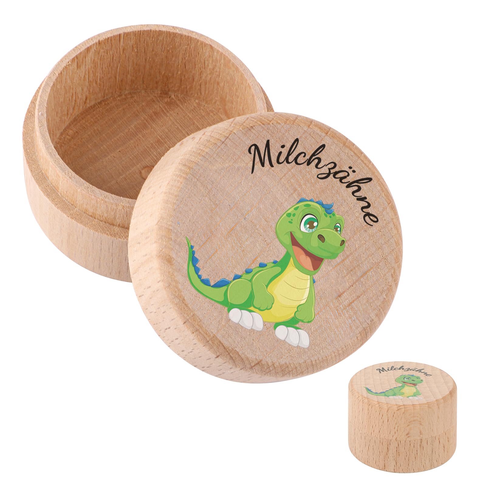 Moosono Milchzähne Zahndose Milchzahndose Geschenkideen zu Taufe und Geburtstag für Jungen Mädchen Zahndose Geschenke für Neue Eltern (Dinosaurier)