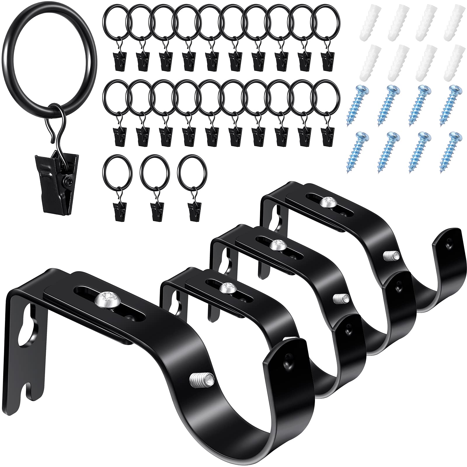 Buy 4 Pieces Curtain Rod Brackets General Adjustable Curtain Brackets