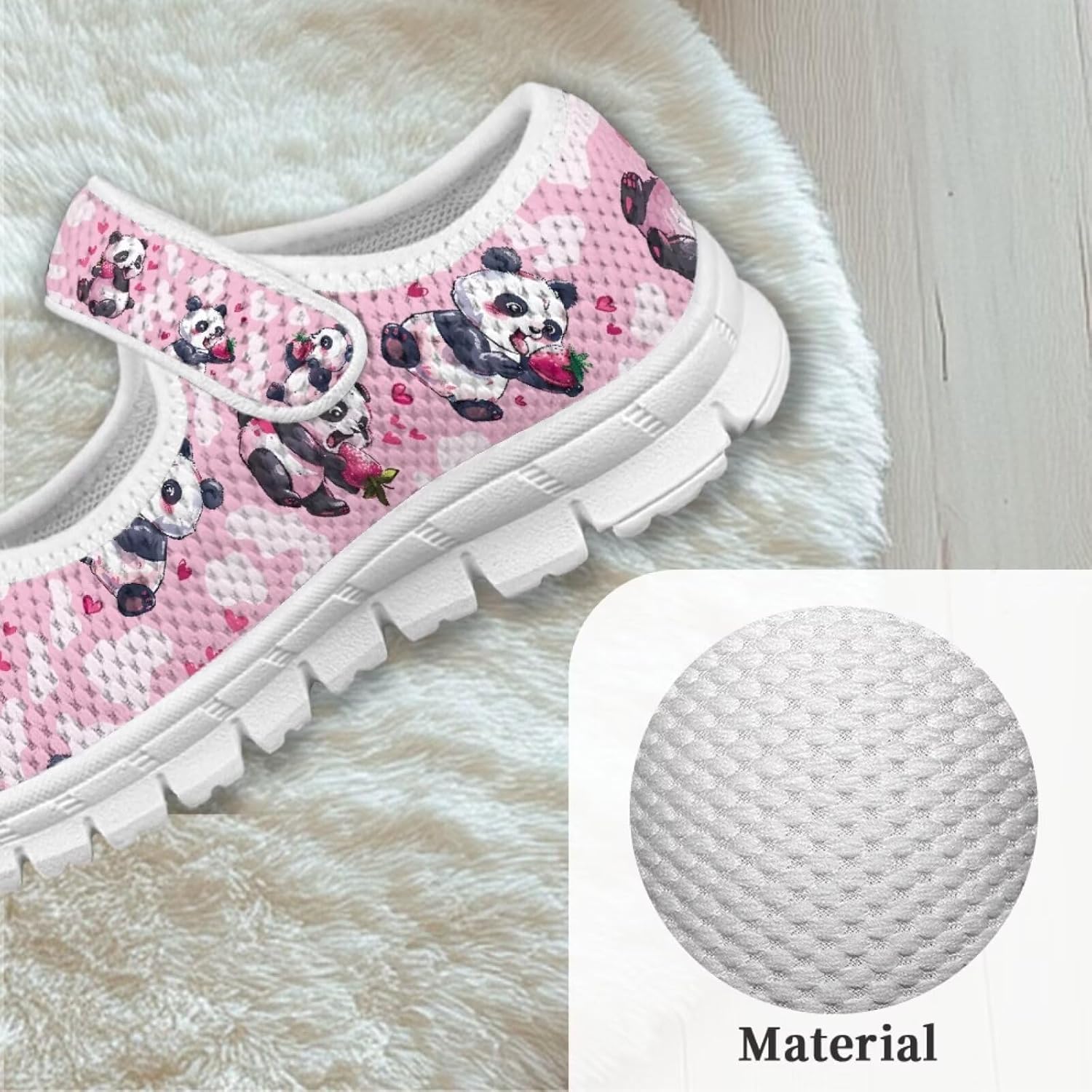 Binienty Girls Animal Mary Jane Sneakers Custaom Cute Slip On School Dress Up Flats Shoes