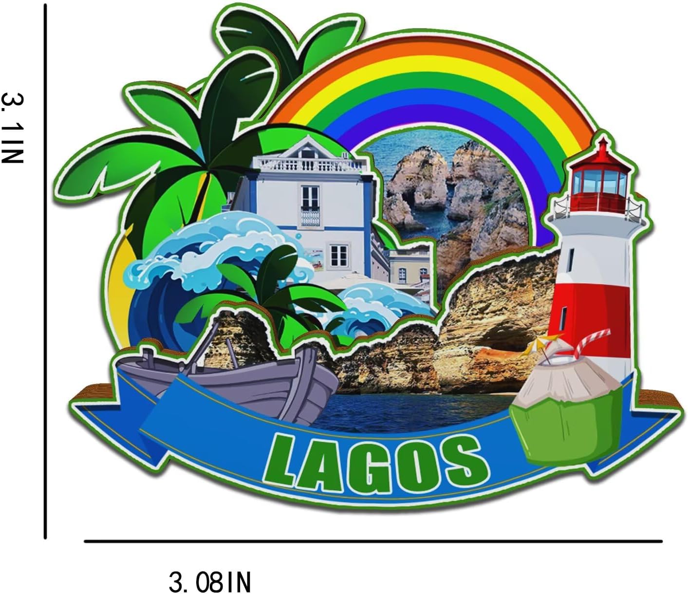 Lagos Portugal Fridge Magnet Wooden 3D Landmarks Travel Collectible Souvenirs Decoration Handmade Refrigerator Magnet -6122 image 3