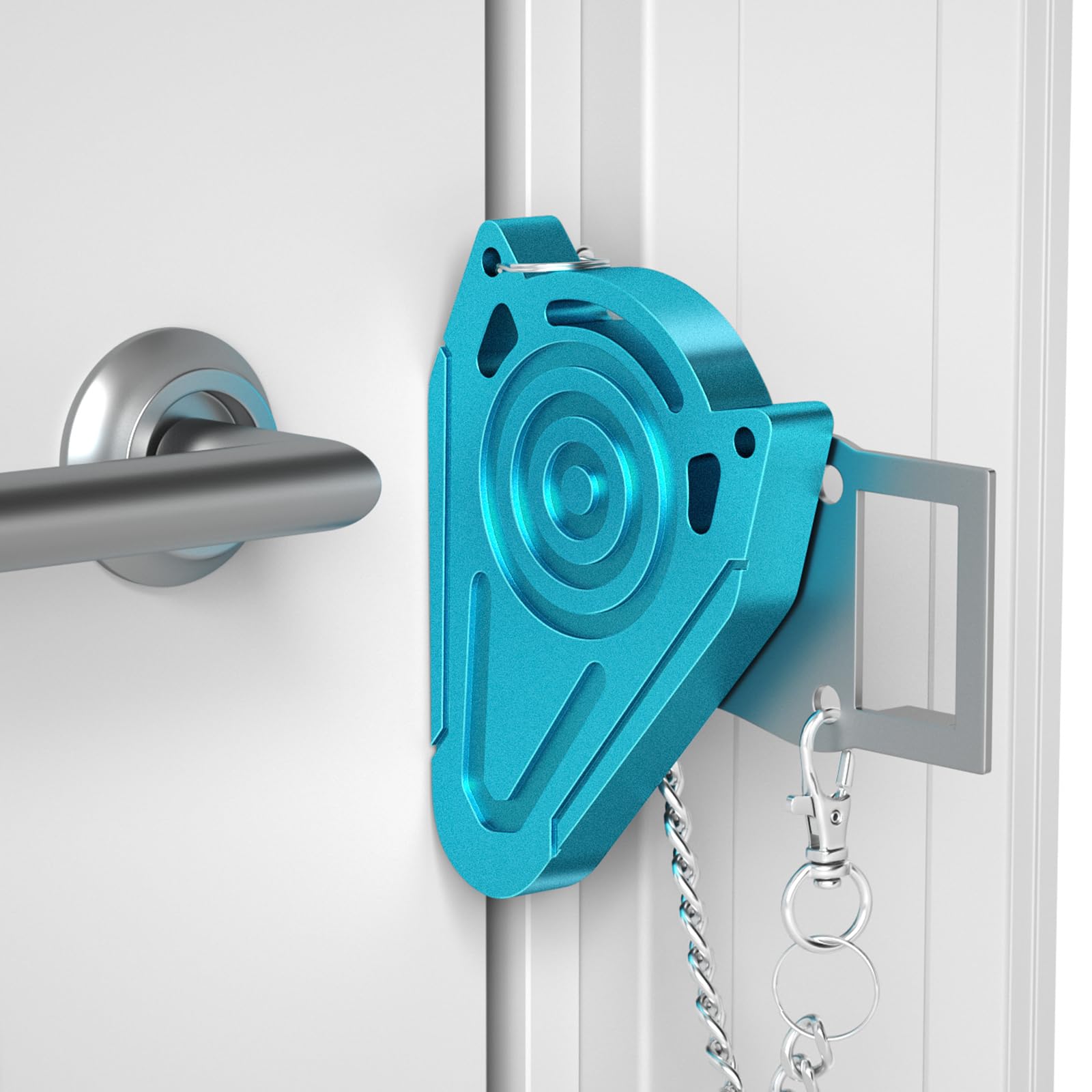 Metal Portable Door Lock for Travel Hotel Room Safety - Hotel Door Locks for Travelers Security, Extra Door Lock from Inside, Apartment Room Security Latches & Bolts Travel Essentials,Blue