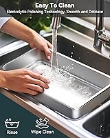 Vista 7 de 4 paquetes de sartenes de hotel con tapas, tamaño completo 4" de profundidad, sartén de mesa de vapor de acero inoxidable de 19 calibres de espesor