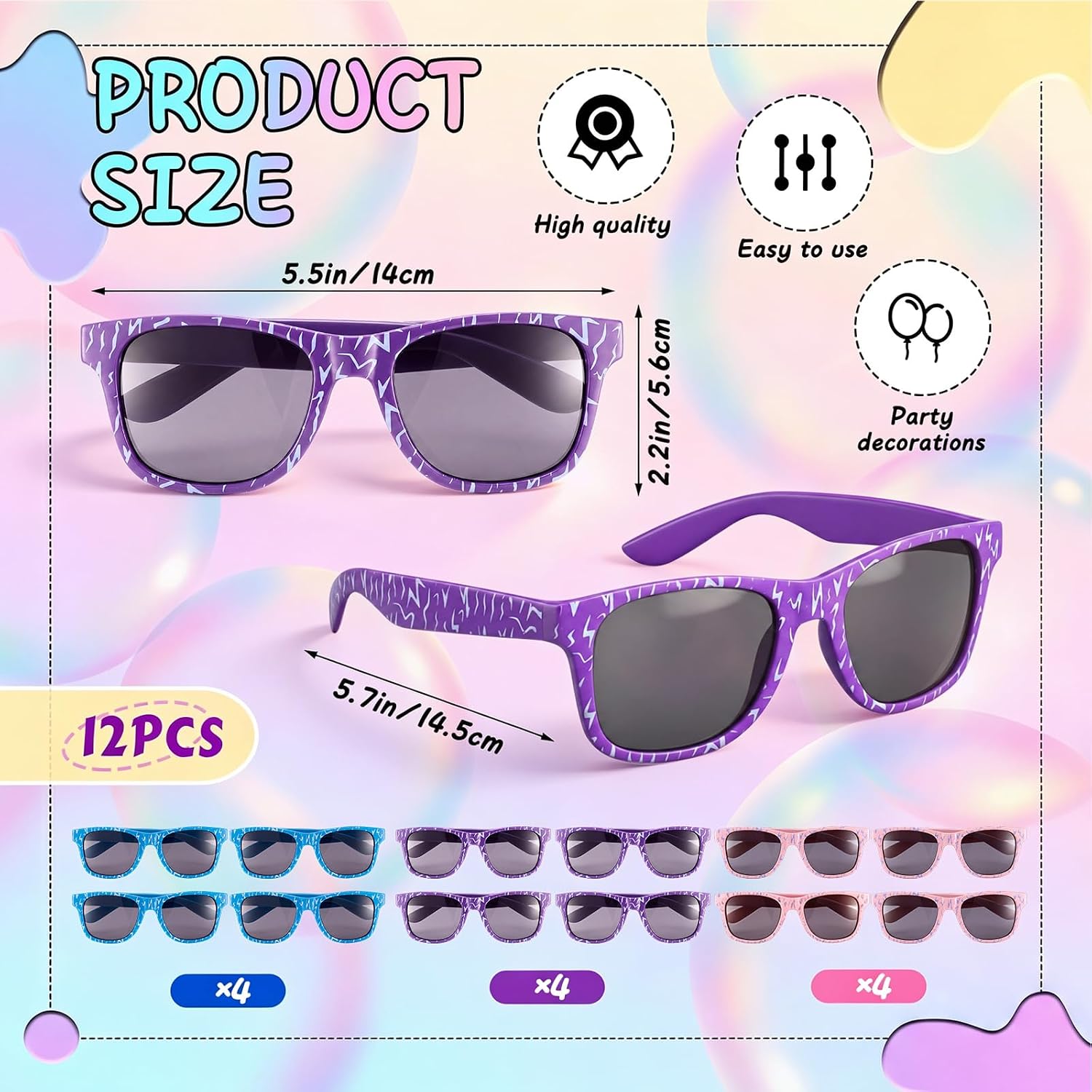 12 Pcs Assorted Kpop Sunglasses Kpop Birthday Theme Party Favors K Pop Party Decorations Supplies Gifts