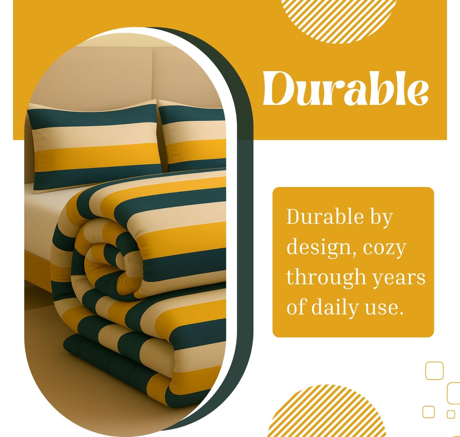 Mustard Yellow Microfiber Comforter Set - All-Season Bedding -3 Mustard Yellow Microfiber Comforter Set - All-Season Bedding -3